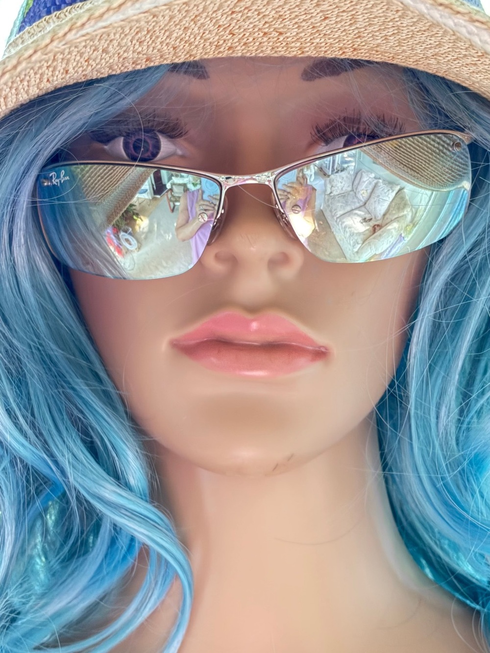 Ray-Ban Silver Mirrored Aviator Sunglasses with Reflective Lens